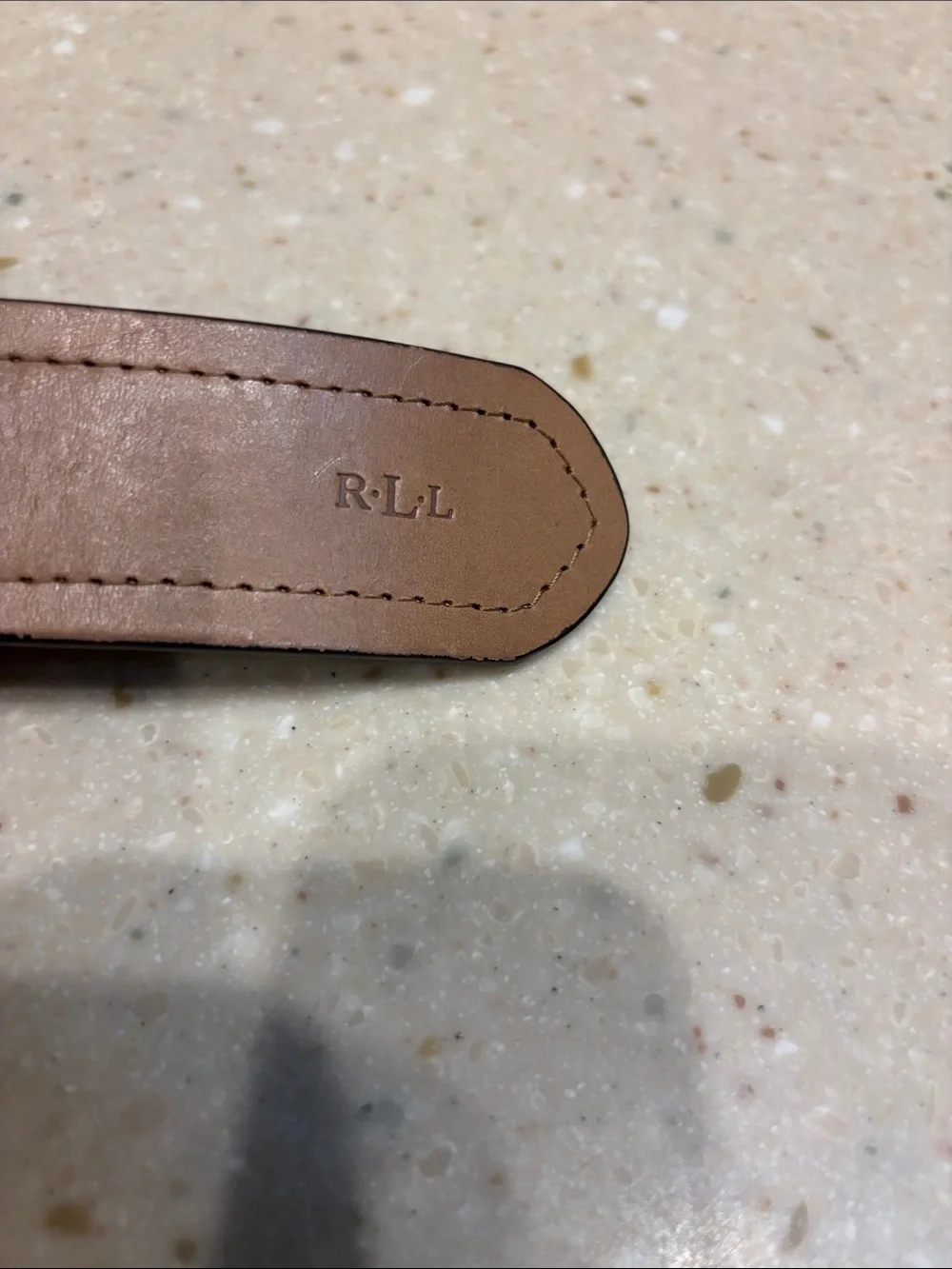 LAUREN Ralph Lauren Women's Leather Ring Belt, Size M ~ Desert Tan NEW